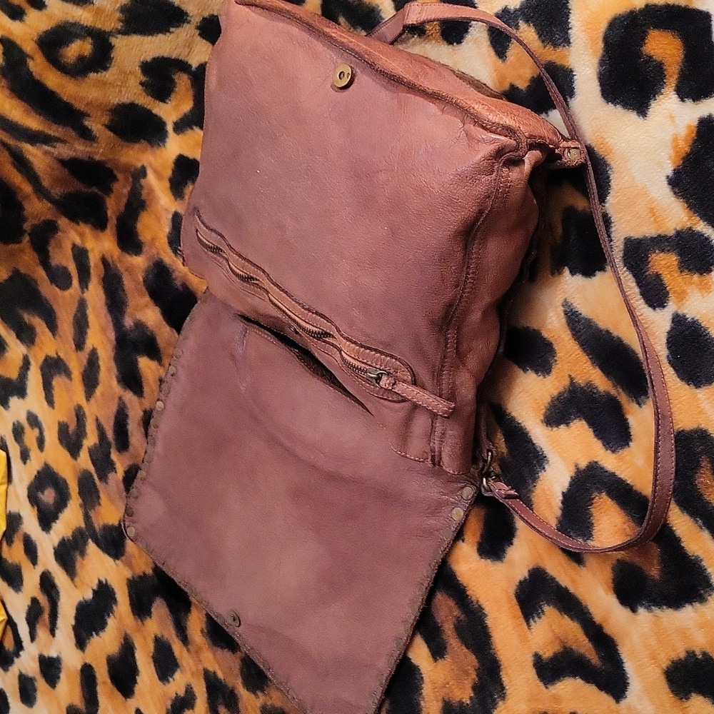 Genuine leather bag from distressed leather,Italy - Picture 6 of 16